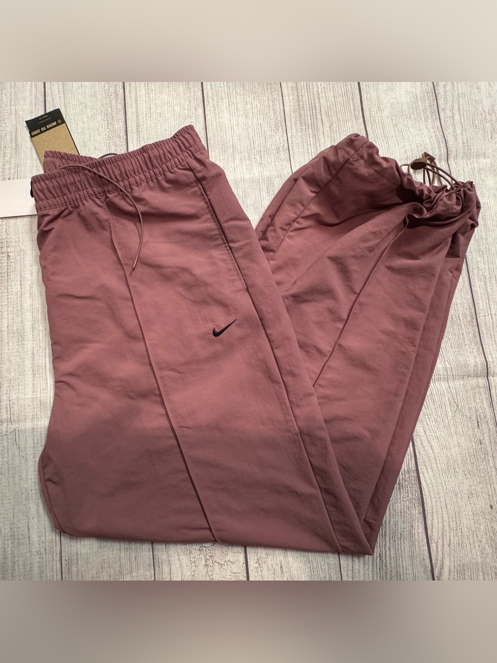 Nike Mauve Track Pants with Black Swoosh